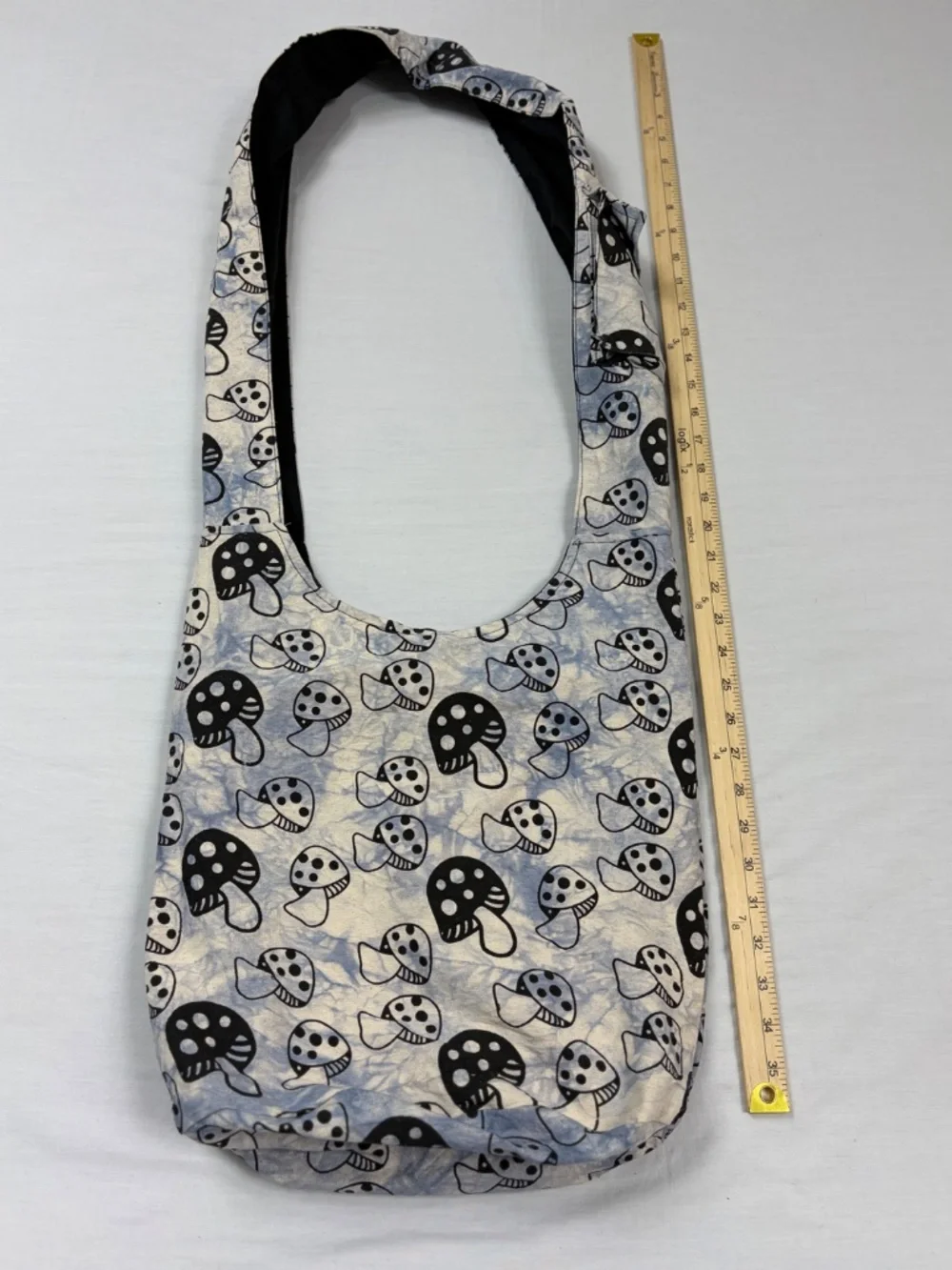 Kathmandu Imports Mushroom Sling Bag Cotton Tie Dye Boho Hobo Crossbody Tote